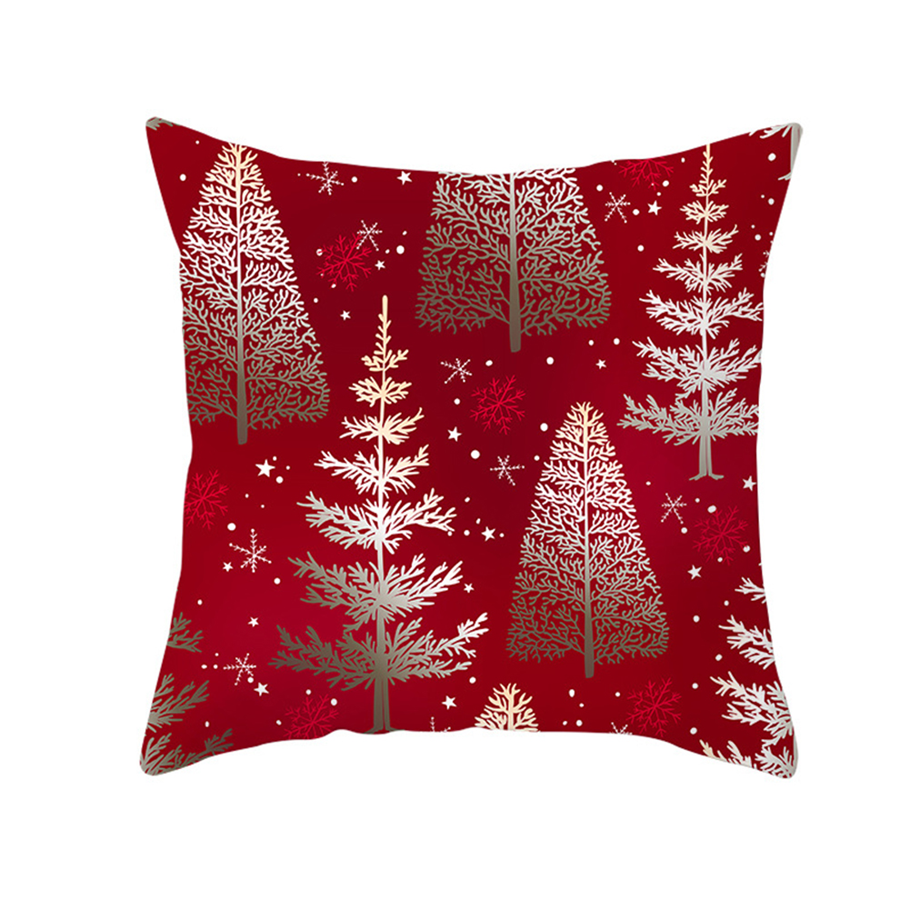 Wholesale Christmas Cushion Cover 45*45 Red Merry Christmas Printed