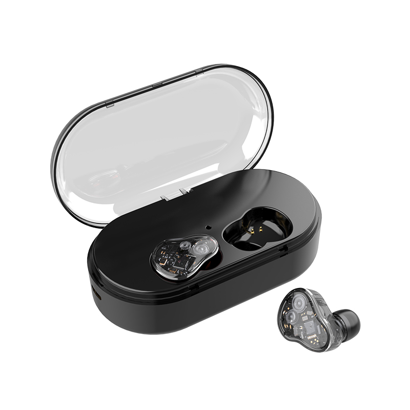 TWS Bluetooth 5.0 Touch Headphone Wireless Stereo Bluetooth Headset Deep Bass Headset IPX7 Waterproof black