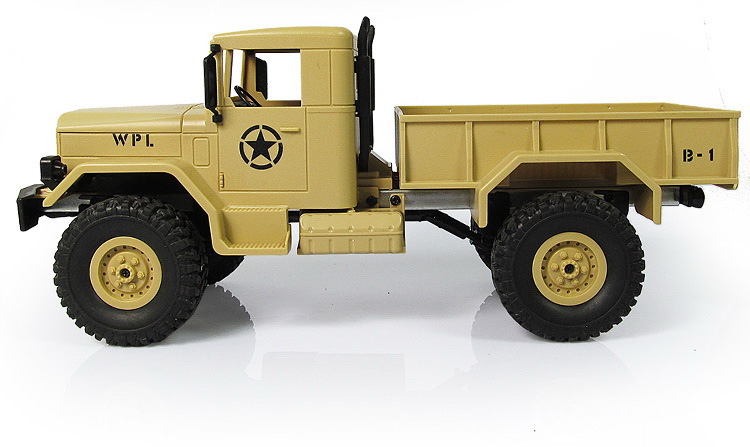 WPL B-14 RC Truck Remote Control 4 Wheel Drive Climbing Off-Road Vehicle Toy 2.4G Army Toys Car Shape with Head Lighting DIY KIT yellow_Vehicle