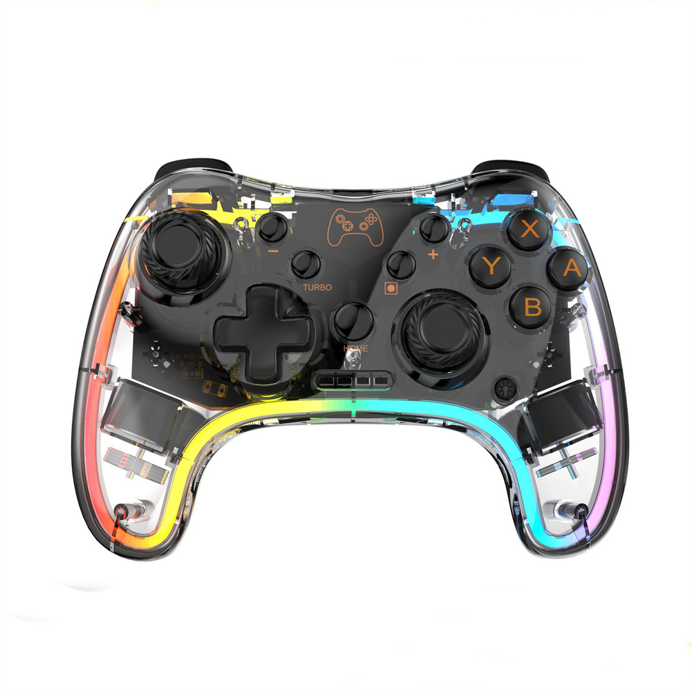 Wholesale Wireless Transparent RGB Video Gamepads Game Controller ...