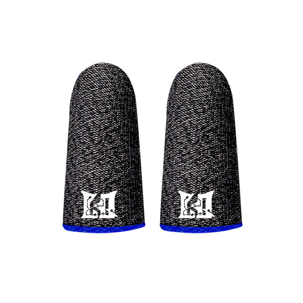 2 Pcs Finger Sleeve Non-slip Breathable Game Controller Thumb Sleeves Sensitive Touch-screen Gaming Gloves black pair