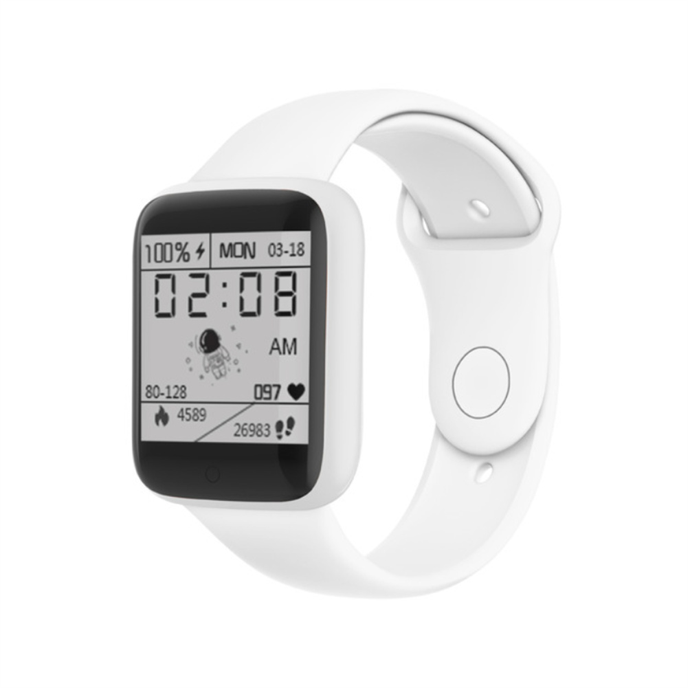 Y68 Pro Smart Watch For Men Women Bluetooth Heart Rate Monitor Fitness Sports Smartwatch (Macaron) White