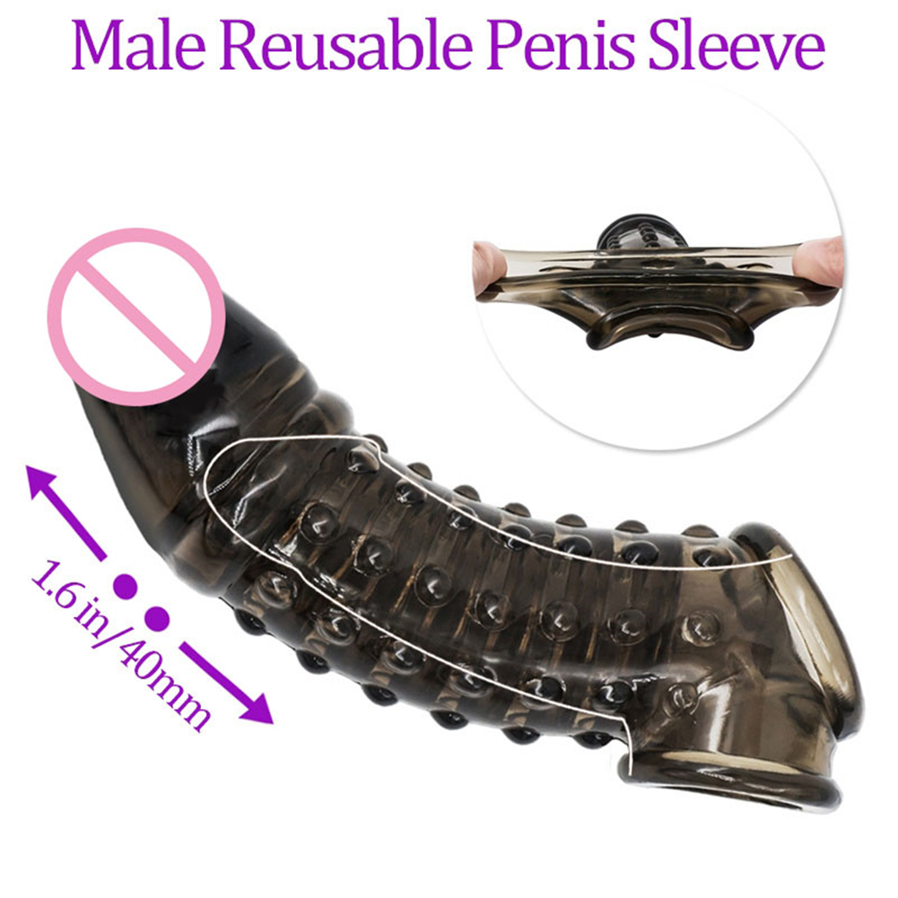 Wholesale Reusable Silicone Condom Penis Sleeve for Men Dildo Sheath Condoms  Extender Sleeve Penis Cock Cover Sex Toys Extension set From China