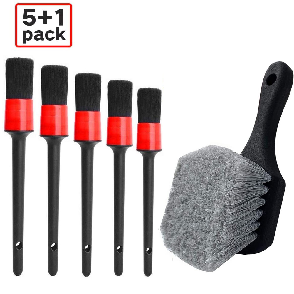 Wholesale 6PCS Wheel Tire Brush Soft Bristle Car Wash Brush Detailing