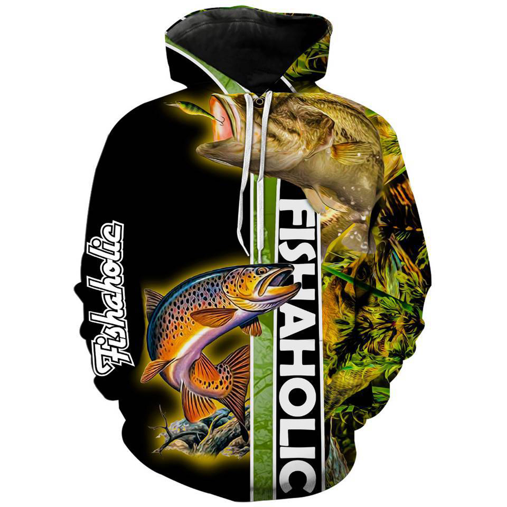 Women Long Sleeves Hoodie Fun Underwater Fish World 3d Digital Printing Sweater Loose Casual Hooded Sweatshirt 001 L