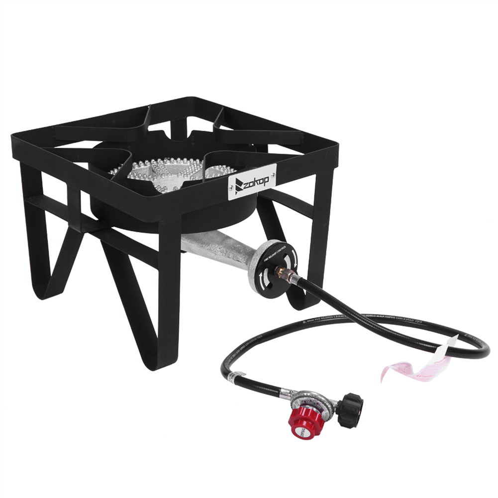 US Square Gas Stove 20w BTU Diameter 26cm Outdoor Furnace Black