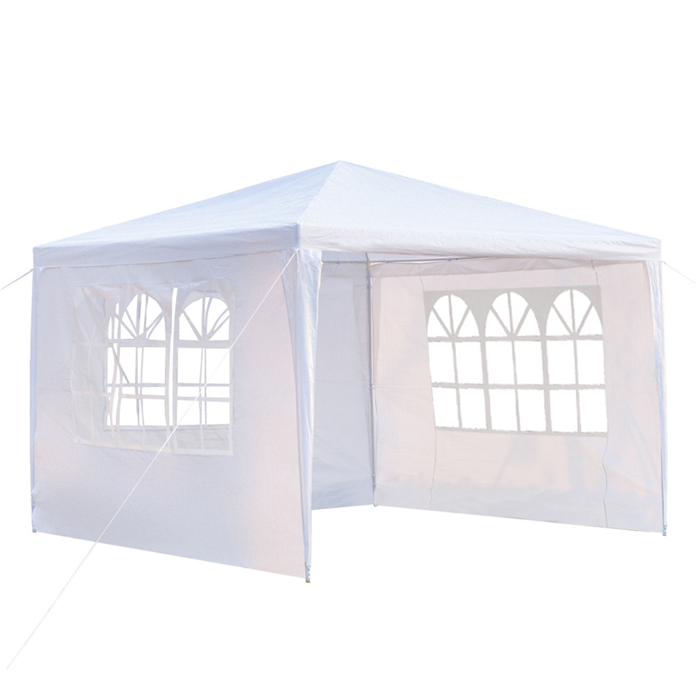 [US Direct] 3 X 3m 3 Sides Waterproof  Tent Portabled Tent For Outdoor Camping Beach Shelter White