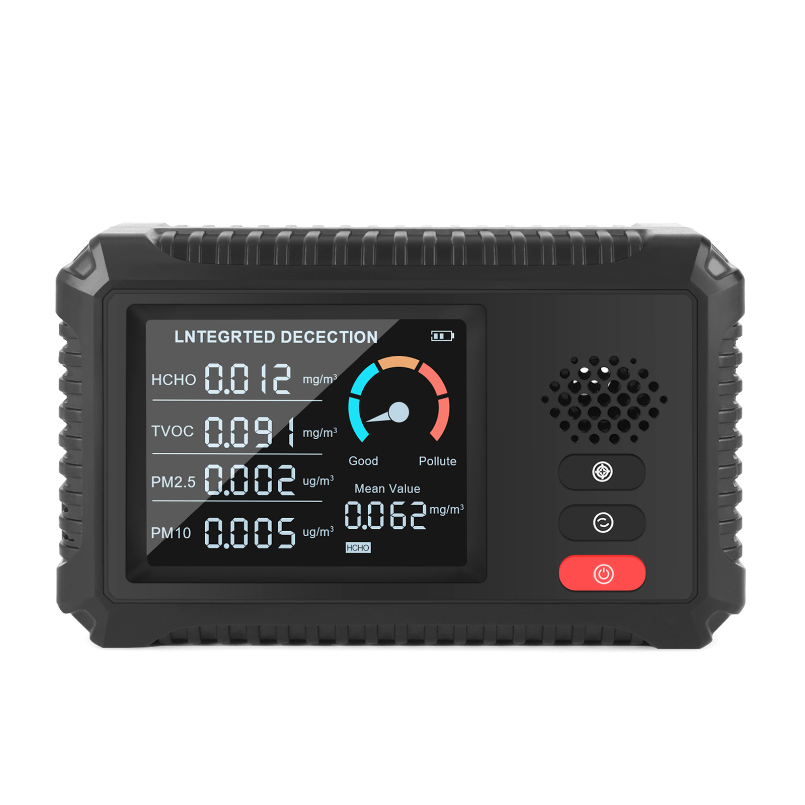 HLW-100 5-in-1 Air Quality Monitor CO2 HCHO TVOC PM2.5 PM10 Air Gas Detector