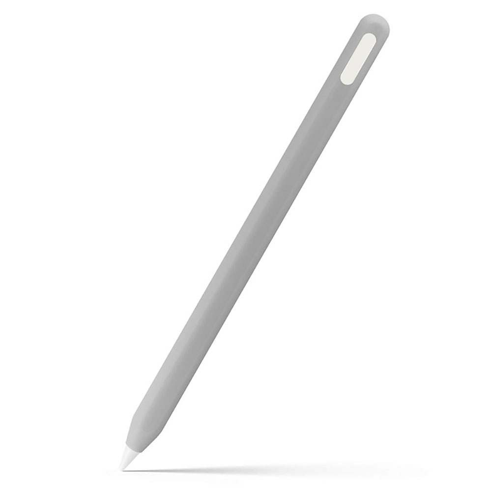 Silicone Case Compatible For Ipencil 2nd Generation Anti-lost Anti-scratch Protective Cover Sleeve Pencil Cap gray