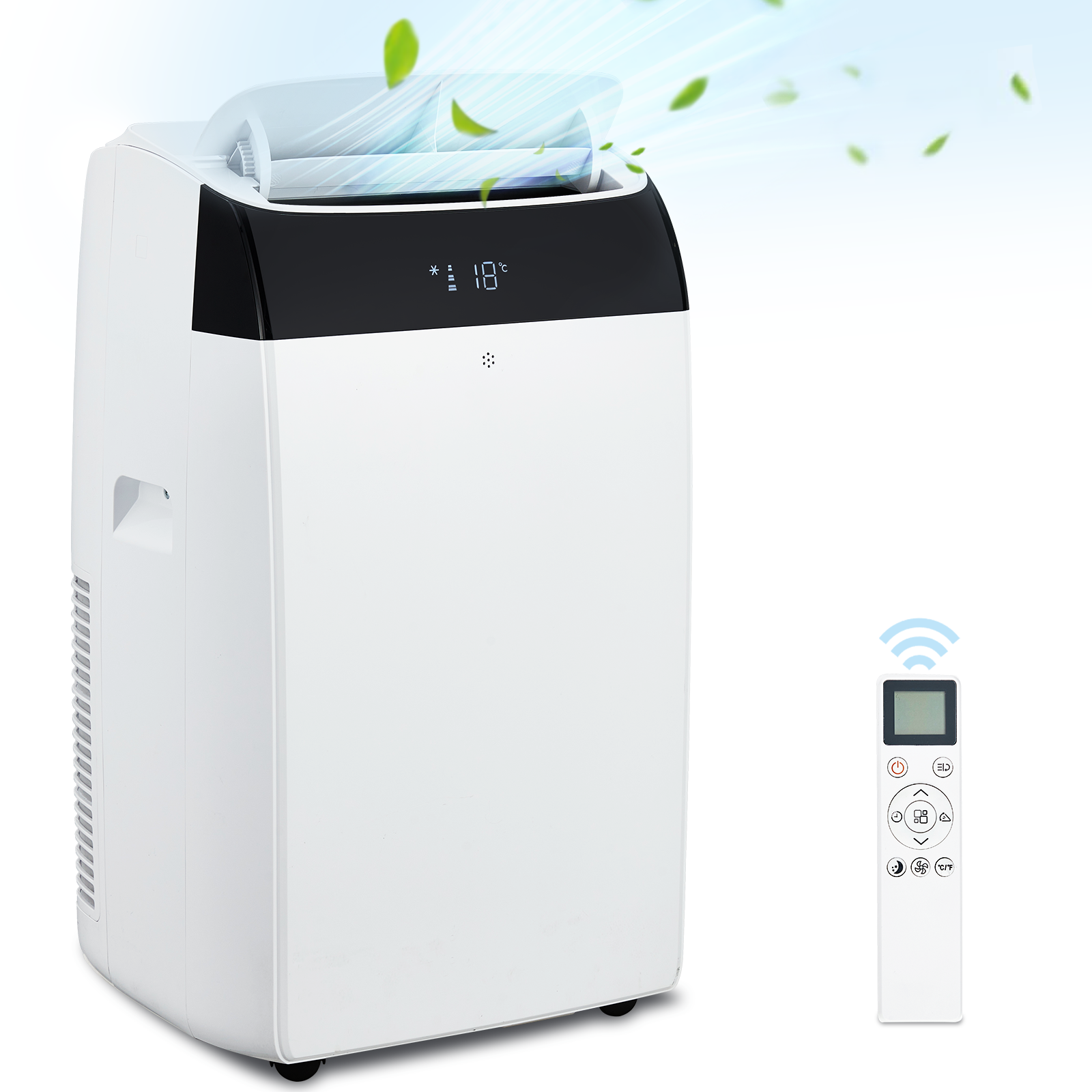 US GARVEE 14,000 BTU Portable AC, 550-750 Sq.Ft, 3-in-1, LED, Quiet/Home/Office