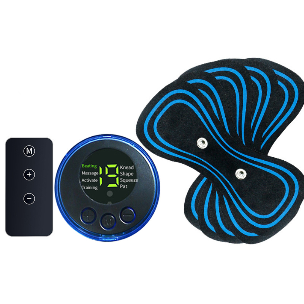 Mini Neck And Cervical Vertebra Massager, Portable Mat For Back And Shoulder Massage, 8 Speed 19 Power Adjustable Relief For Arms, Neck, Shoulders, Back Waist Remote control+host+5 patches English packaging