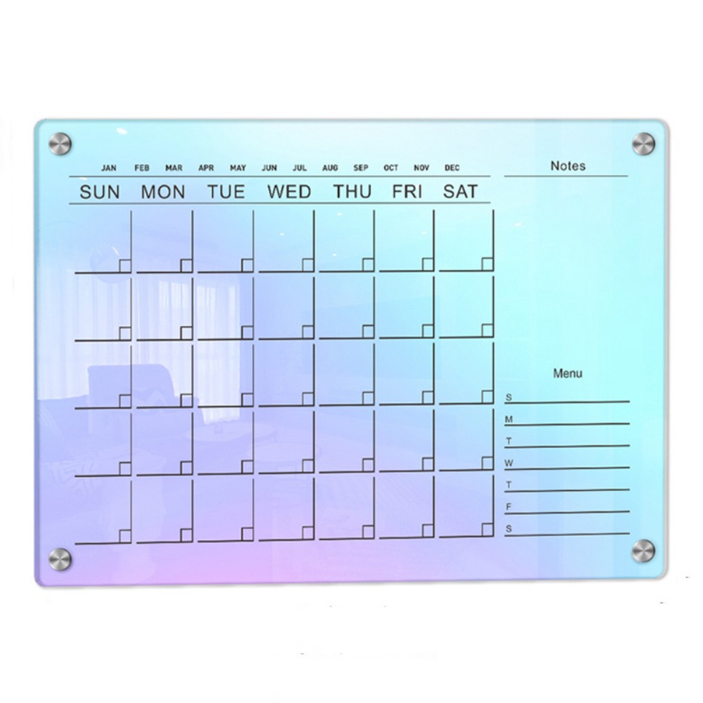 Acrylic Calendar For Fridge Weekly Strong Magnetic Thick Erasable Board Planner
