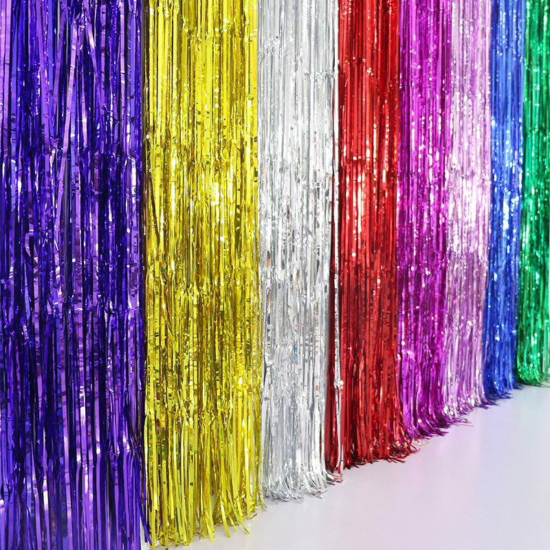 Wholesale Metallic Fringe Curtain Party Foil Tinsel Home Room Stage ...