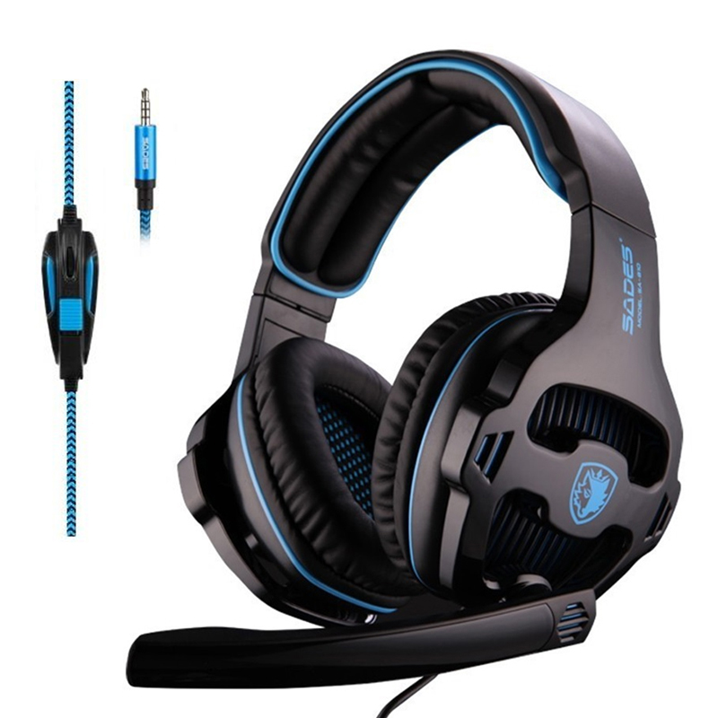 SADES SA-810 3.5mm Stereo Gaming Headset Headphones Multi-platform For PS4 One PC for?Mac Laptop Black blue