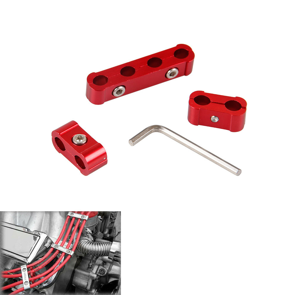 Wholesale 3Pcs Aluminum Engine Spark Plug Wire Separator Divider