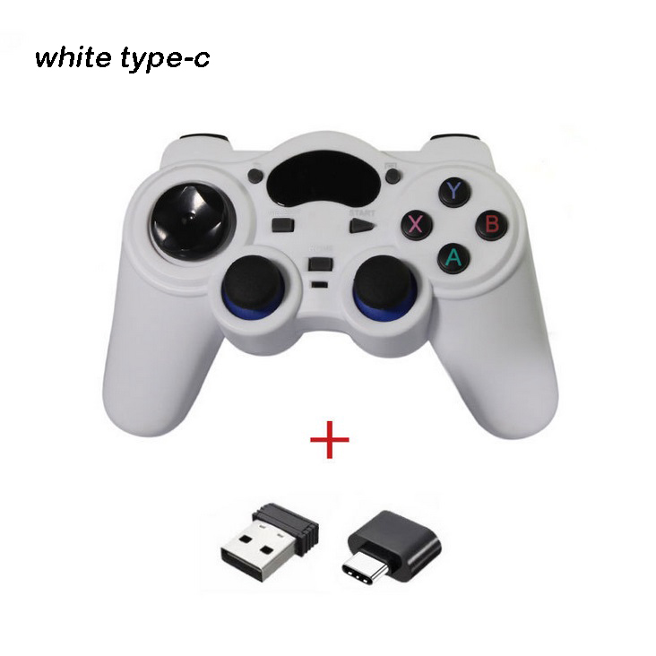 2.4g Android Gamepad Wireless Gamepad Joystick Game Controller Joypad White type-C interface