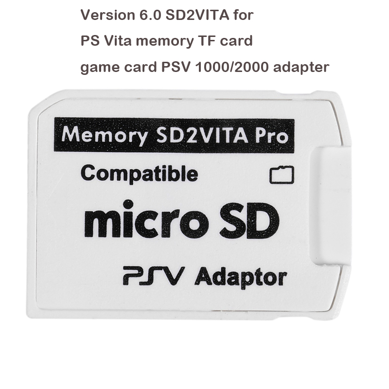 Adapter PSV Vita 1000/2000 TF Card Holder 3.65 System SD Micro-sd Card Conversion Set 6.0 Version White