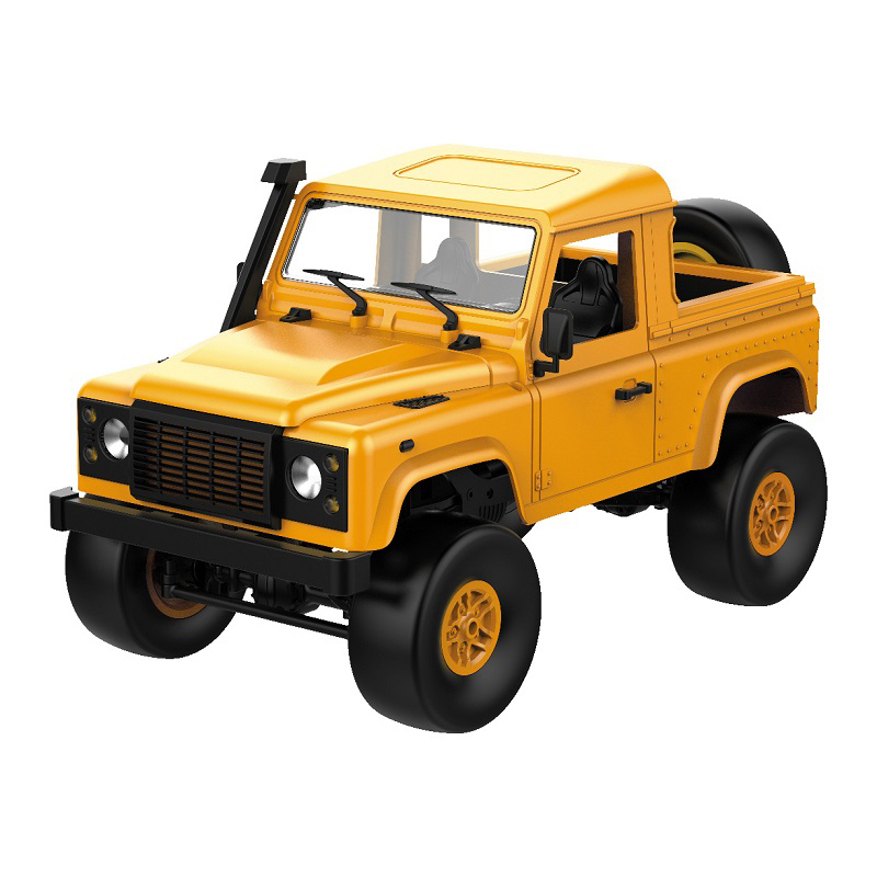 1:12 2.4G Remote Control High Speed Off Road Truck Vehicle Toy RC Rock Crawler Buggy Climbing Car for PICKCAR D90 Kid Boy Toys KIT yellow without remote control, battery, charger