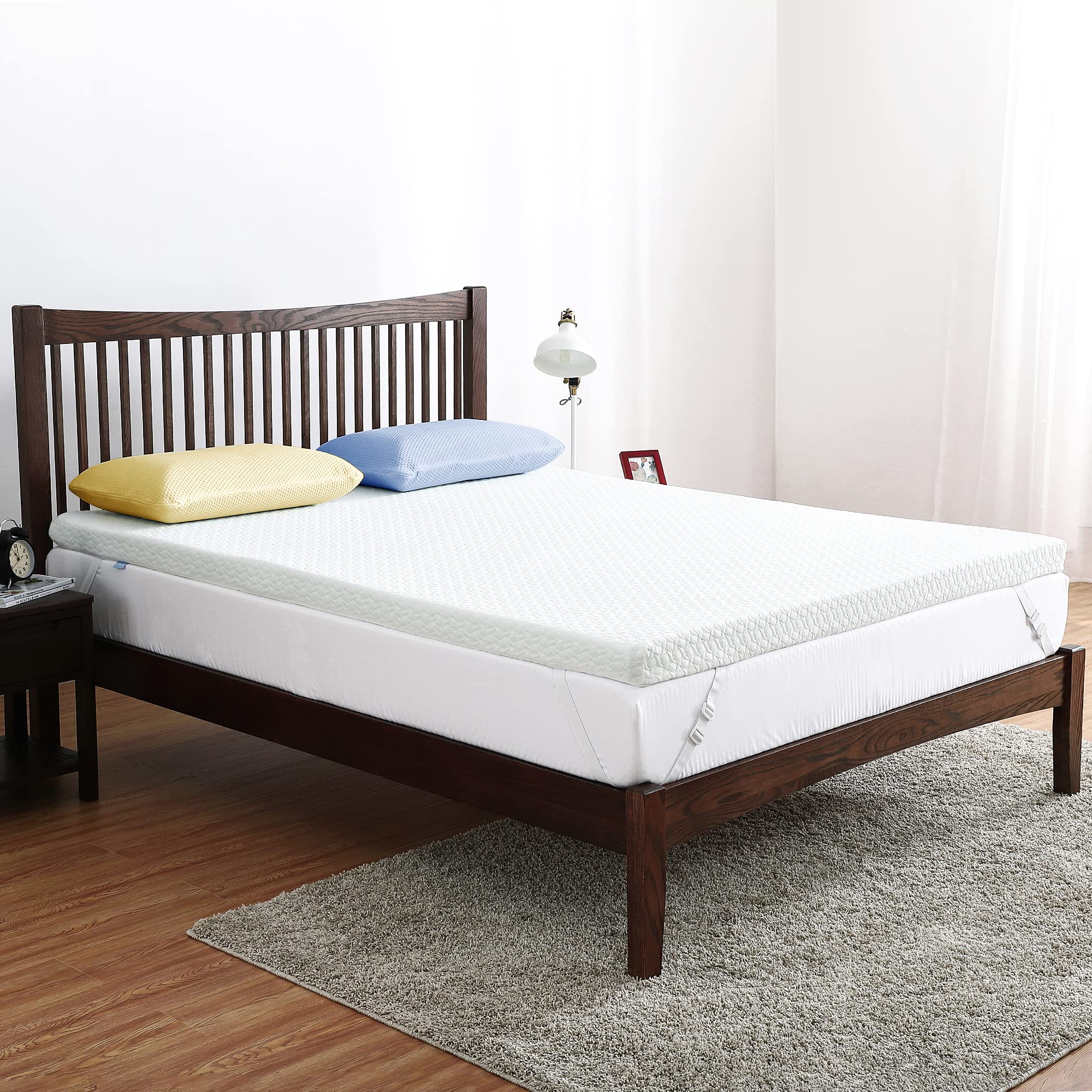 US GARVEE Mattress Topper Twin 2 Inch Green Tea Egg Crate Memory Foam Mattress Topper