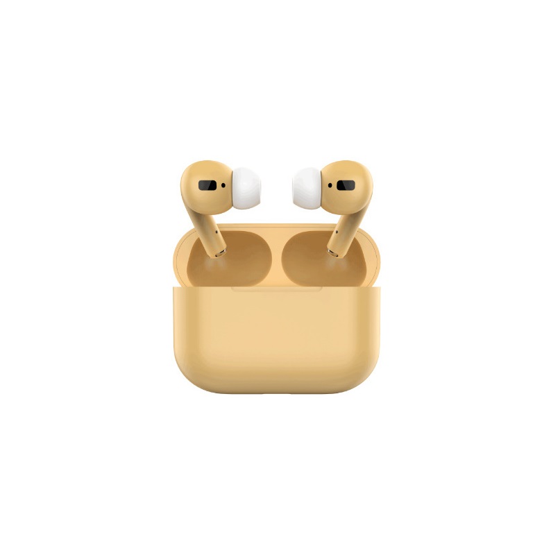TWS Bluetooth 5.0 Wireless Earphone Macaron Earbuds with Charging Box yellow
