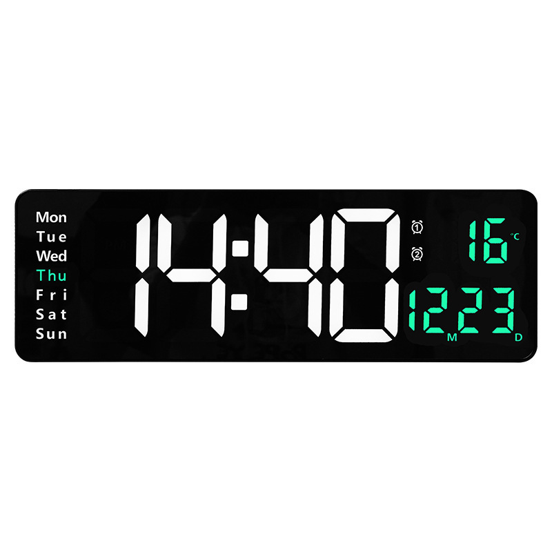 Led Digital Wall Clock with RC 16 Inch Adjustable Brightness Alarm Clock