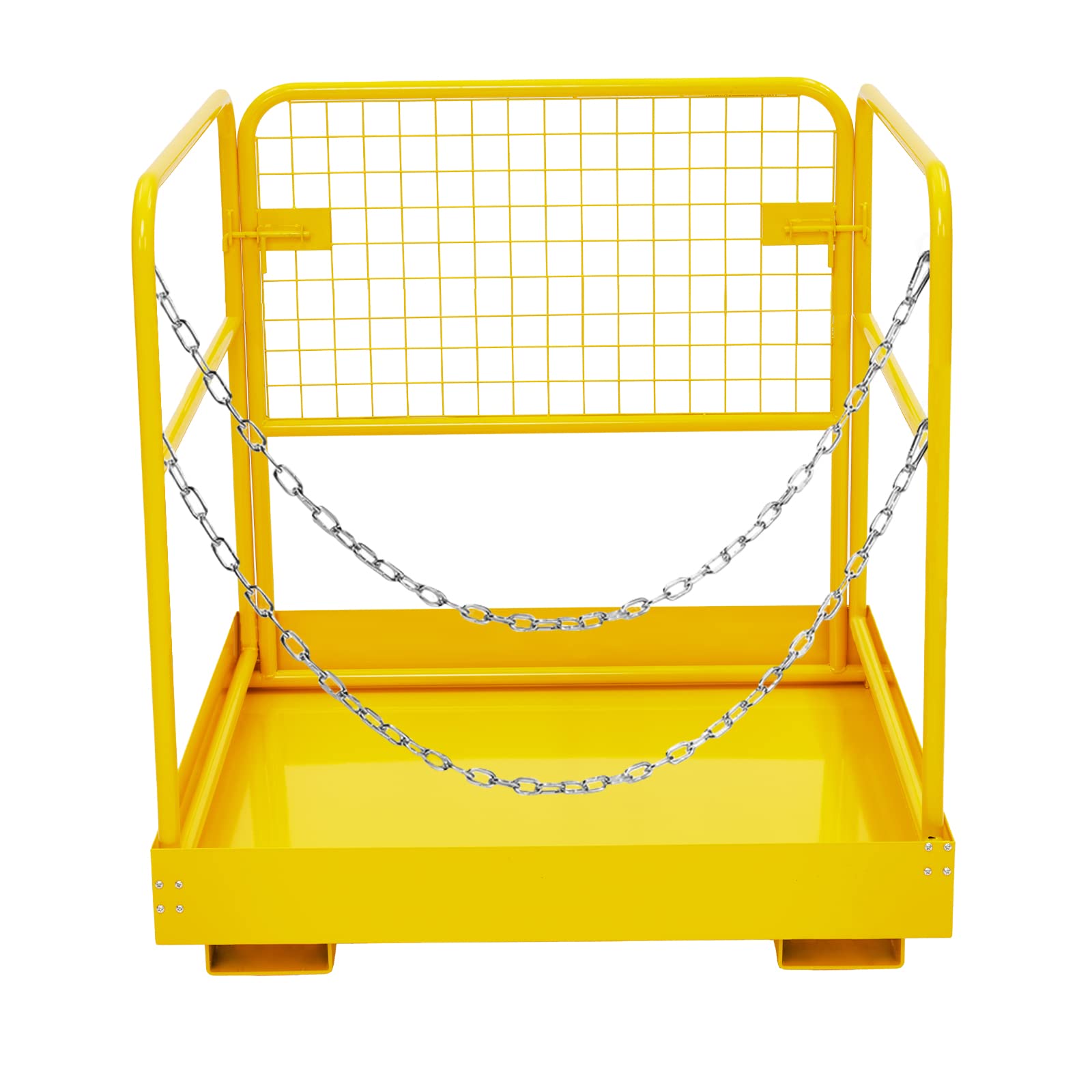US GARVEE Forklift Safety Cage 36x36 inch For 1 Or 2 People Forklift Man Basket 1200 Lbs Yellow