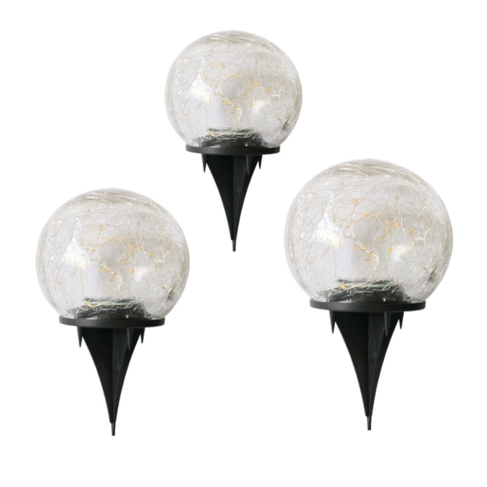 Solar Rechargeable LED Ball Light Color Changing Solar Globe Lamp For Bar Yard Patio Pool Pathway Nightlight Relax Decoration Small hockey puck 10cm