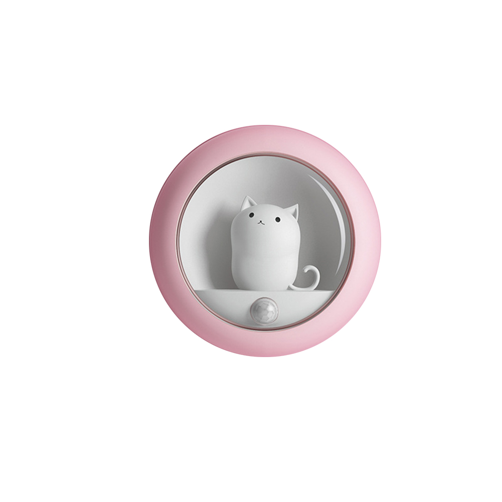 LED Night Light Creative Cute Kitten Home Sensor Light Magnetic Rechargeable Lights Cordless Nightlight Smart LED Sensor Light
