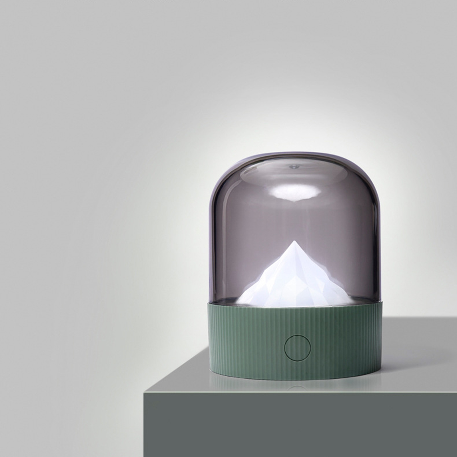 Cordless Glass Night Light Snow Mountain USB Rechargeable RGB 6-color Dimming Timing Breathing Sleep Lamp Bedside Lamp Decor