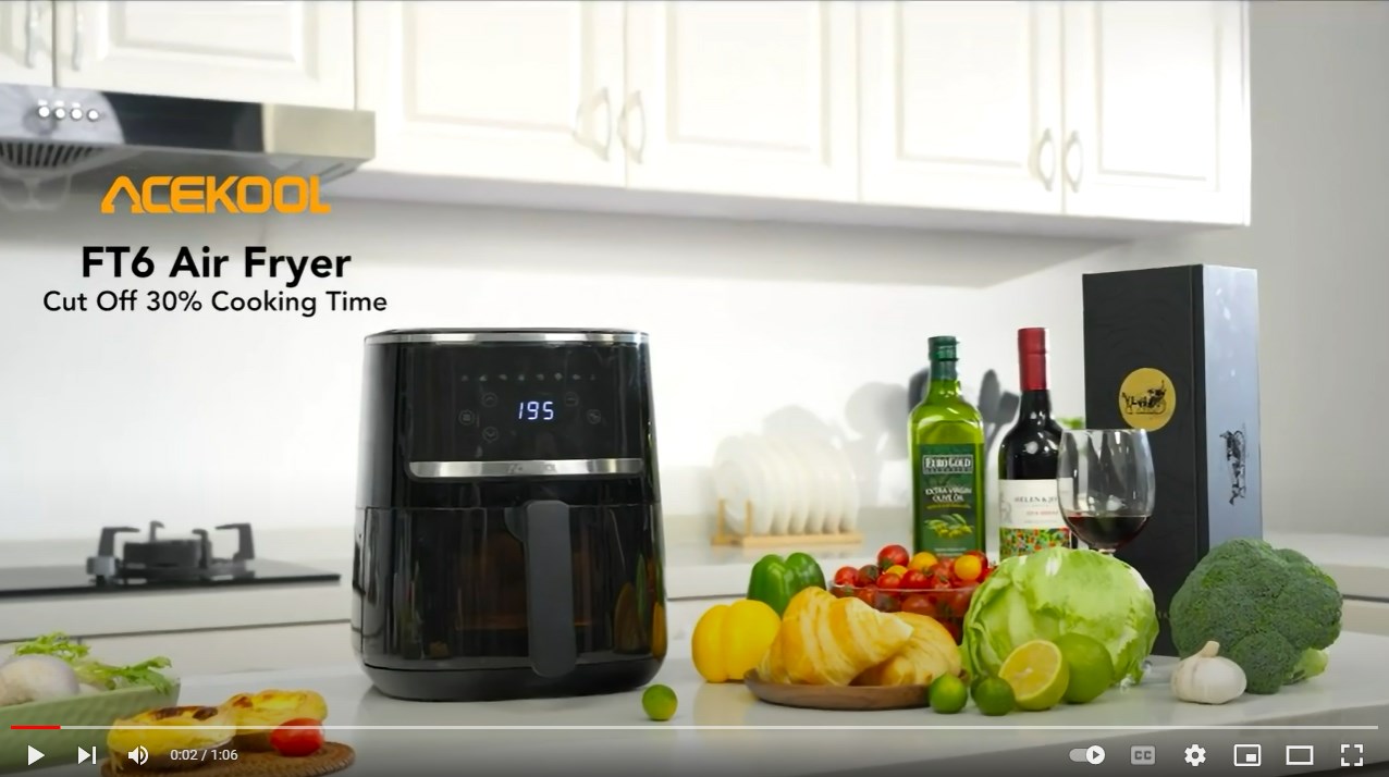 ACEKOOL Air Fryer Oven 4.5L With Silicone Liner And Rapid Air Circulation