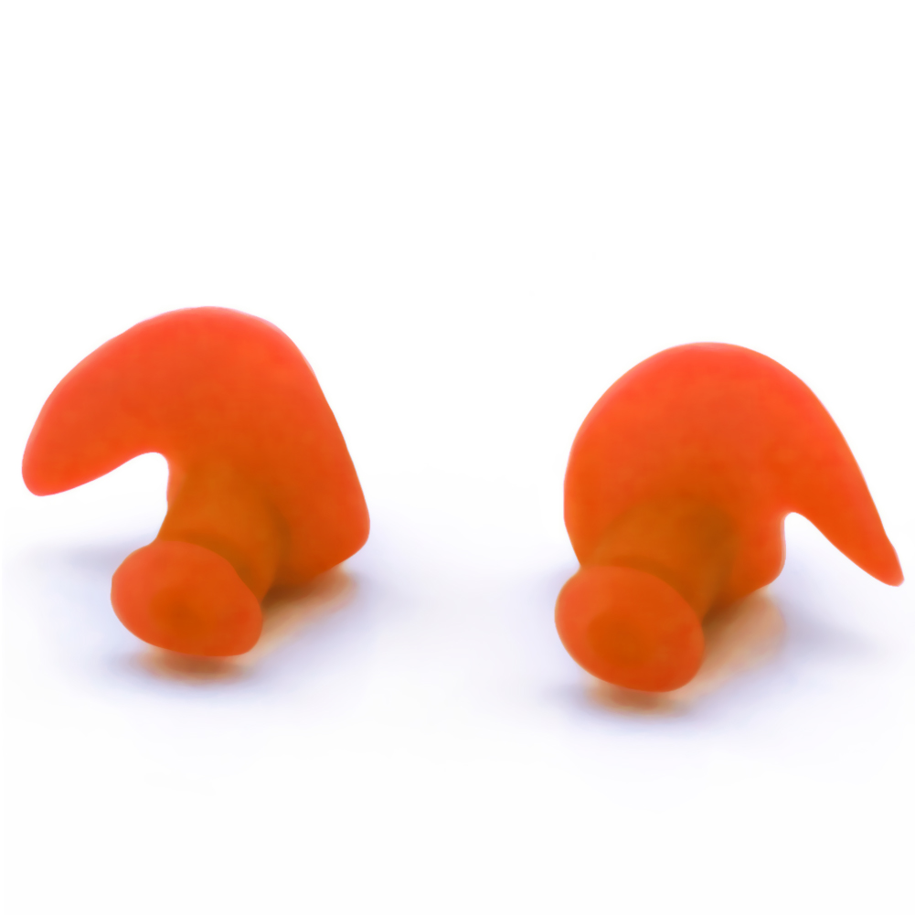 1 Pair Silicone Spiral Earplugs Orange