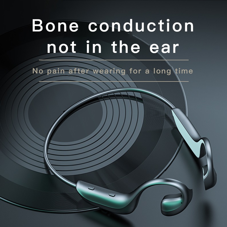 Bluetooth Headset Bone Conduction Wireless Ear-mounted Sports Waterproof Headset black