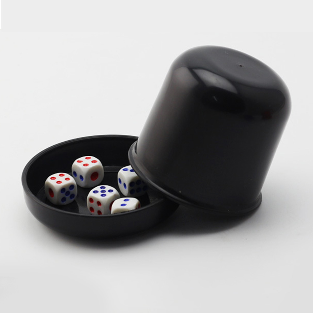 Wholesale 5 Pieces Dices With 1 Pieces Dice Cup Board Game Gambling ...