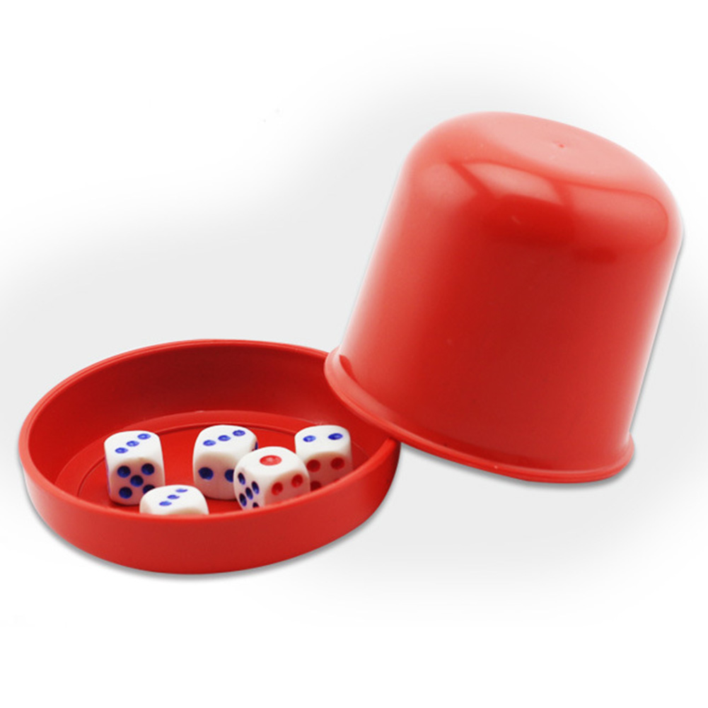 Wholesale 5 Pieces Dices With 1 Pieces Dice Cup Board Game Gambling