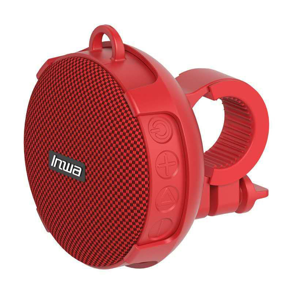 Upgrade Portable Bicycle Speaker IPX7 Waterproof Outdoor 10h Play Time Speaker For Bicycle Riding Hiking Beach Golfing red