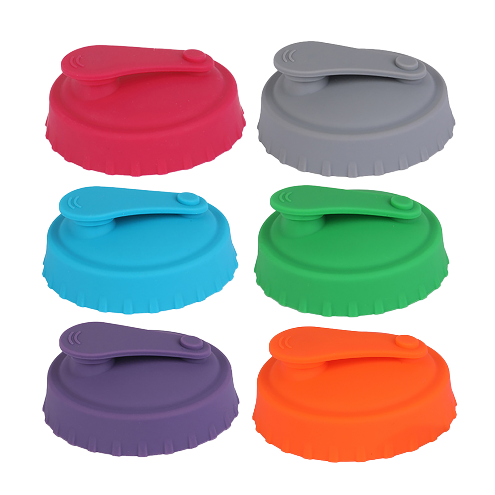 Silicone Can Cover 6 Pack Reusable Leak-proof Dishwasher Safe Silicone Can Lids For Outdoor Picnics Travel 6-piece set