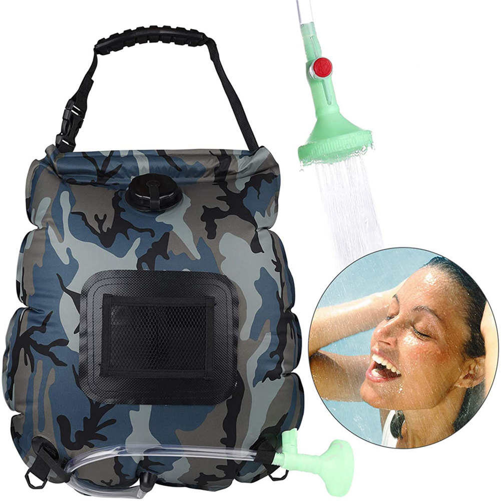 20l Outdoor Camping Shower Water Bag Portable Foldable Solar Heating Bath
