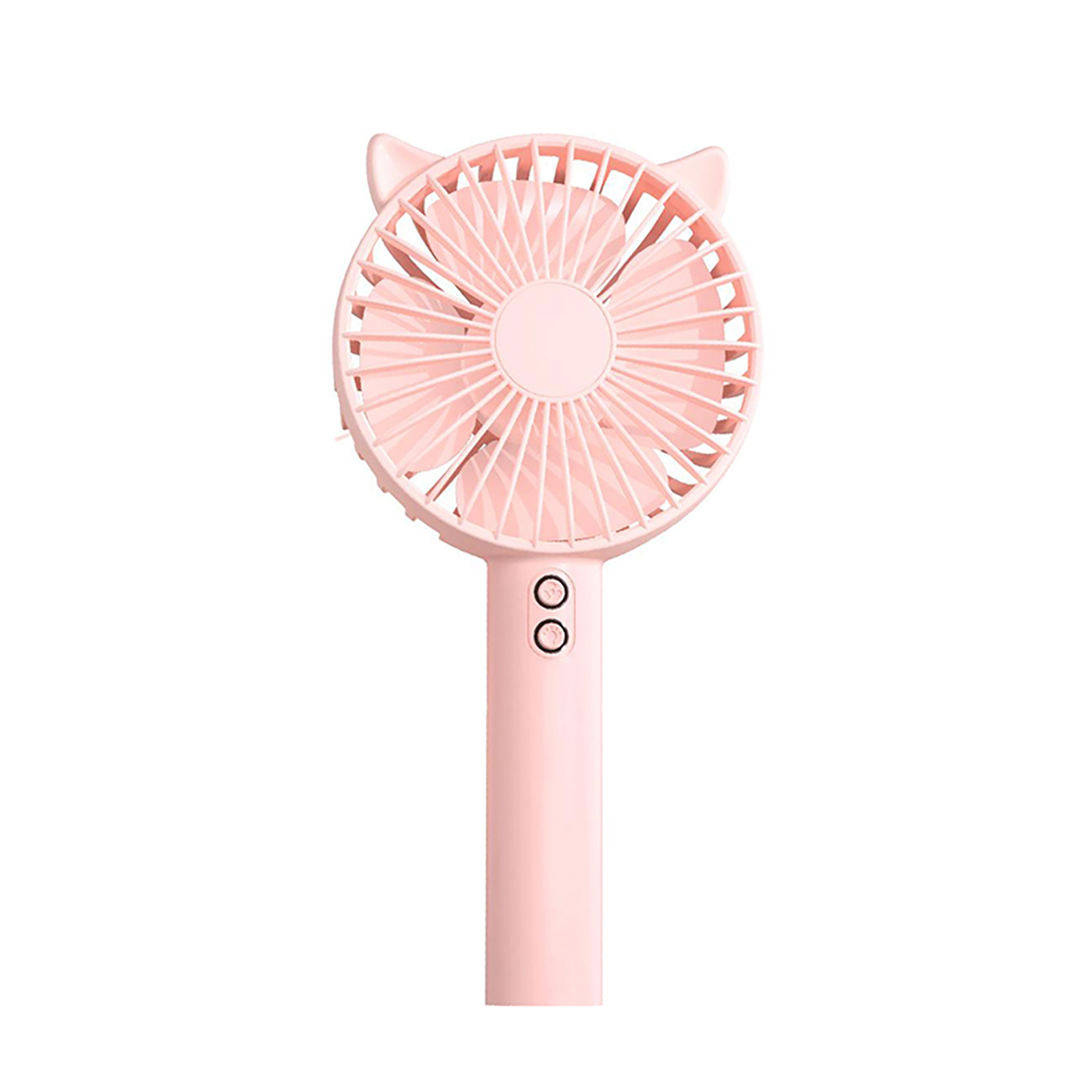 Usb Hand-held Portable Mini Fan 3 Speeds Adjustable Multifunctional Rechargeable Mute Electric Fan Night Light pink