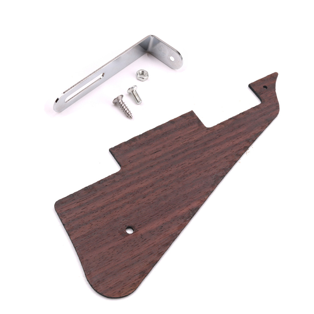 Electric Guitar Pick Guard Scratch Plate with Bracket for LP Style Guitar Parts Wood color
