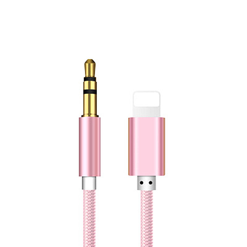 3.5mm AUX Audio Music Cable Car Cord for iPhone 7 8 Plus X XS MAX XR iOS 12 rose gold