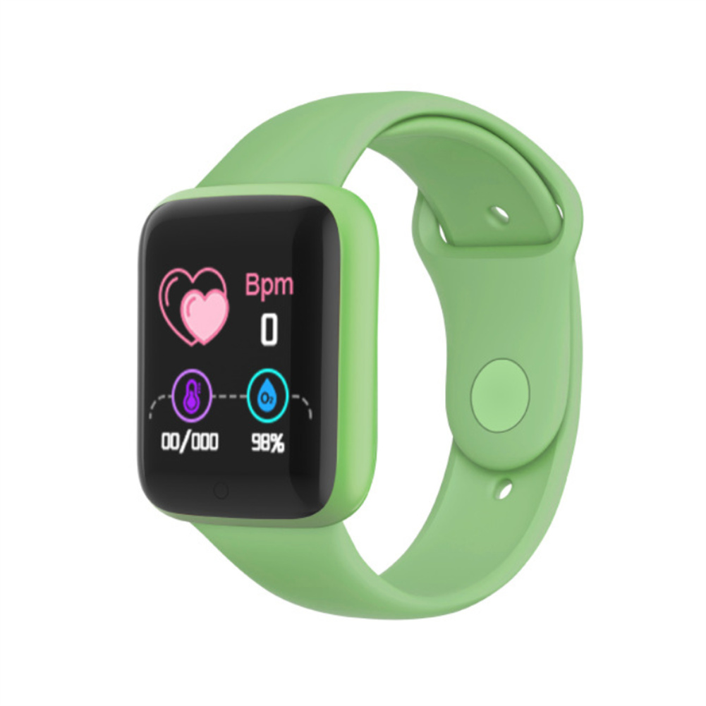 Y68 Pro Smart Watch For Men Women Bluetooth Heart Rate Monitor Fitness Sports Smartwatch (Macaron) green