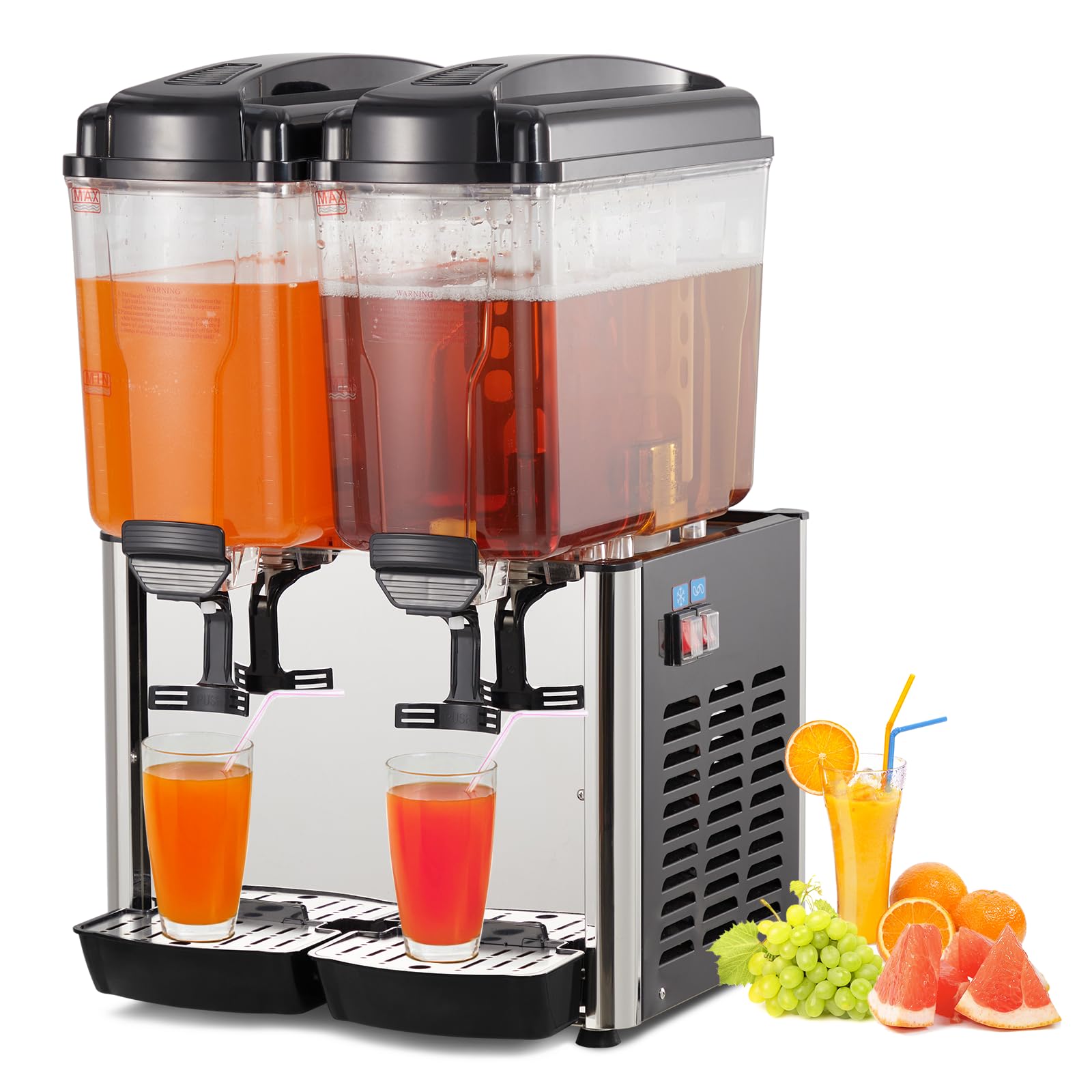 US GARVEE 36L Commercial Beverage Dispenser Food Grade Material Stainless Steel Slushy Machine