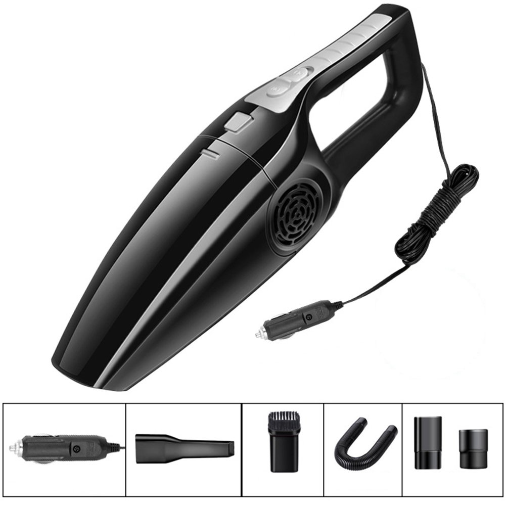 120W 3600mbar Car Vacuum Cleaner Wet And Dry dual-use Vacuum Cleaner Handheld 12V Car Vacuum Cleaner full black