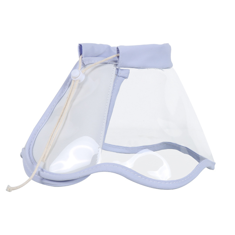 Cat Cone Collar Soft, Soft Cat Collar With Adjustable Drawstring, Lightweight, Soft, Comfortable Small Dog Cone Collar For Cats Stop Licking And Scratching Lavender purple + Clear pvc L