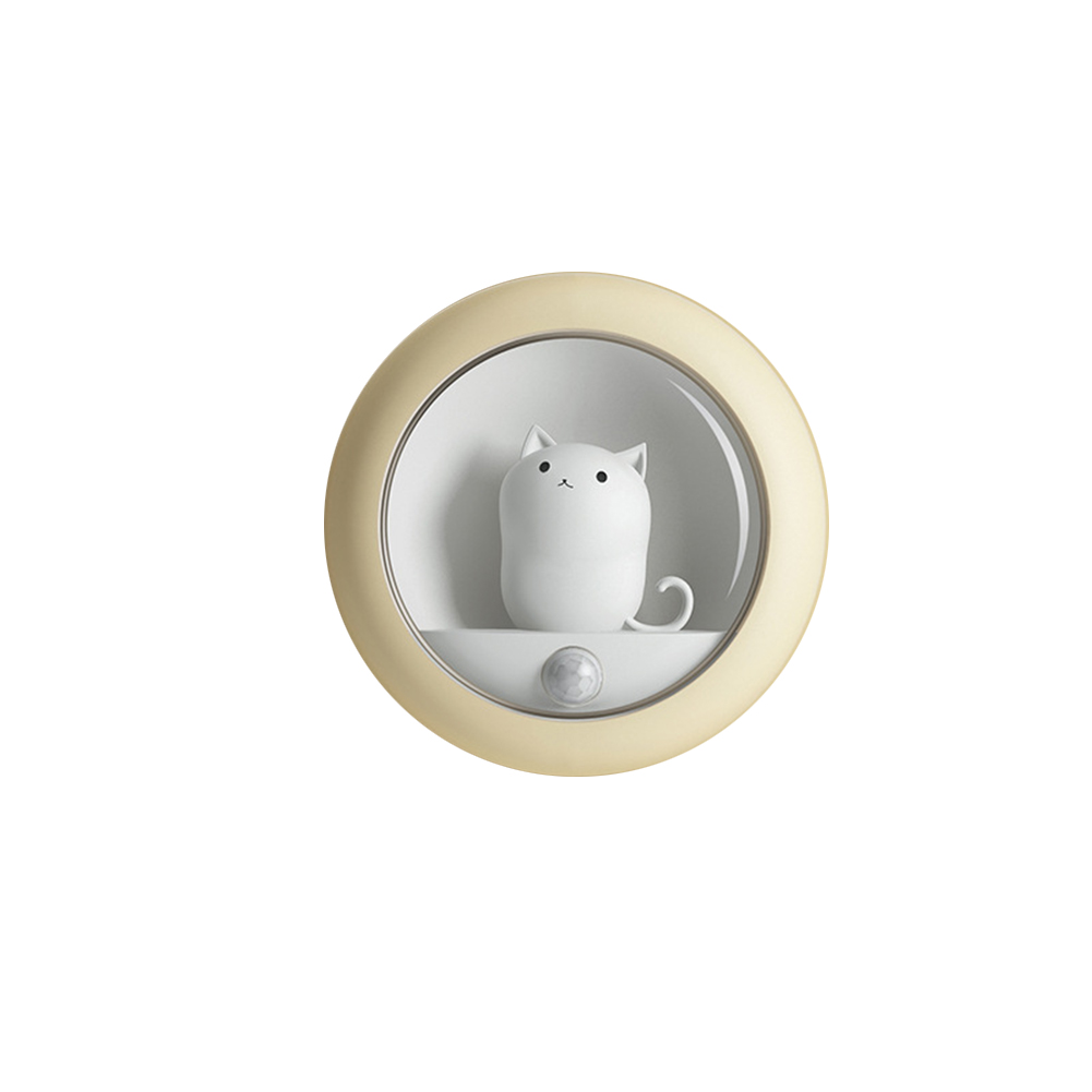 LED Night Light Creative Cute Kitten Home Sensor Light Magnetic Rechargeable Lights Cordless Nightlight Smart LED Sensor Light