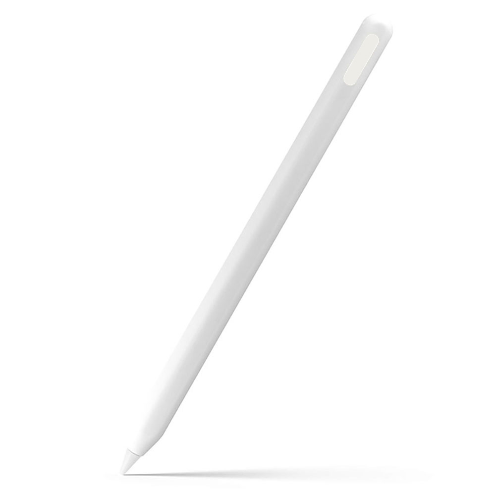 Silicone Case Compatible For Ipencil 2nd Generation Anti-lost Anti-scratch Protective Cover Sleeve Pencil Cap White