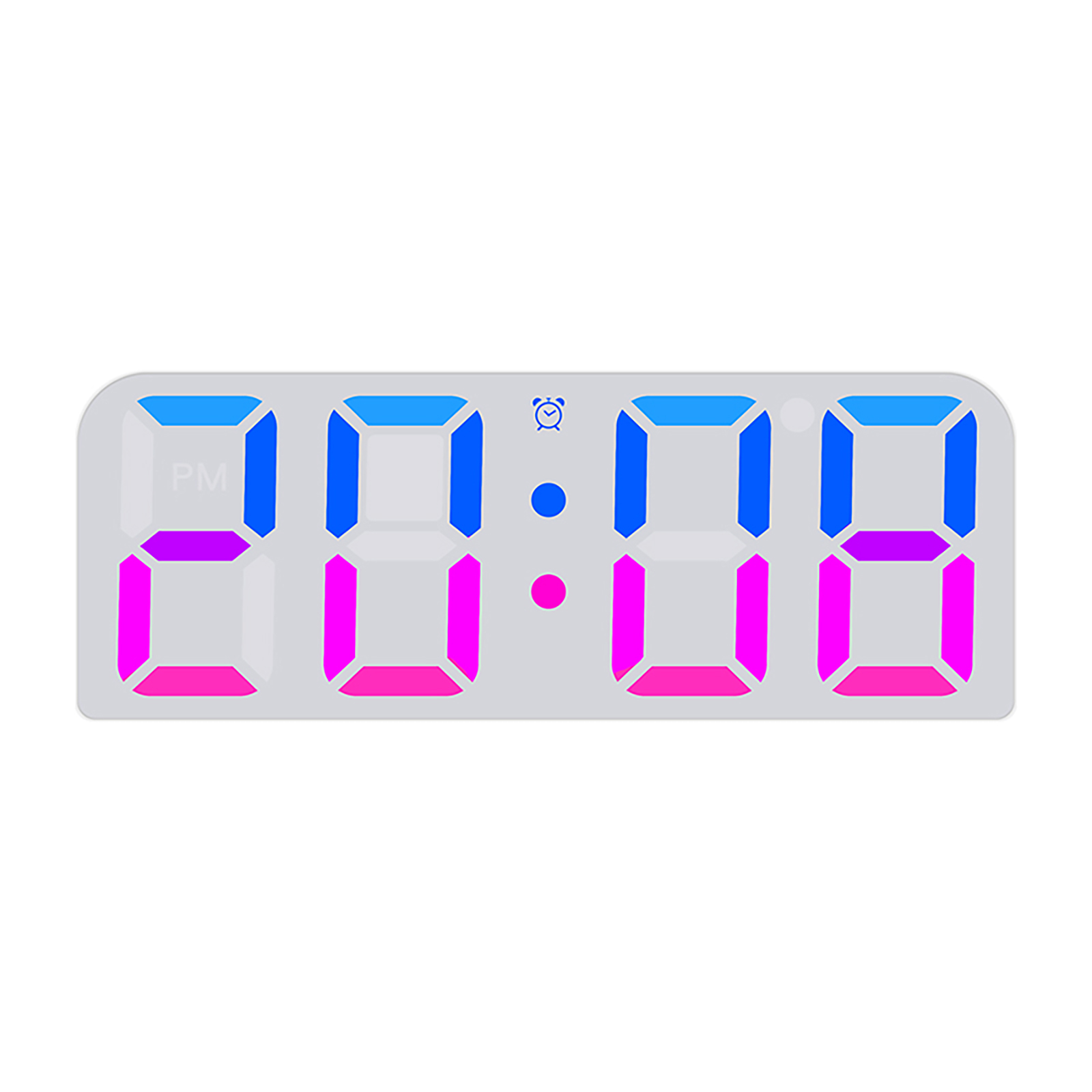 Digital Wall Clock 12/24 Hour Format With Automatic Night Mode LED Big Digits Clock For Farmhouse Kitchen Office White Shell Symphony