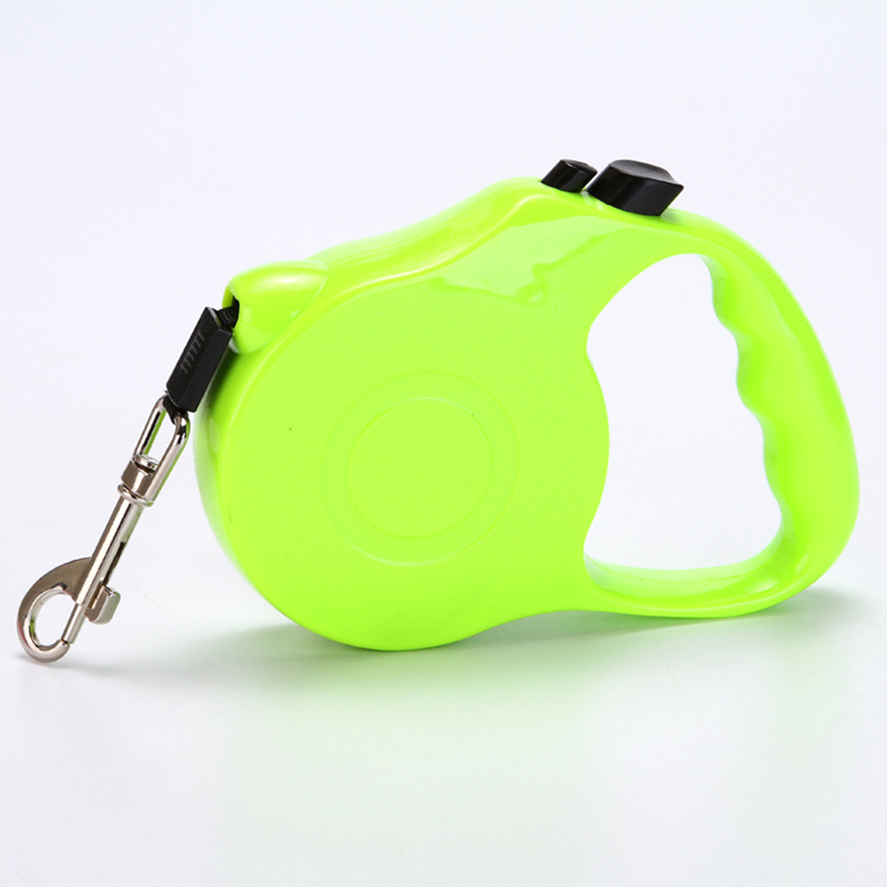 Pet Automatic Retractable Walking Lead Leash with Flat Rope for Dog green_5 meters