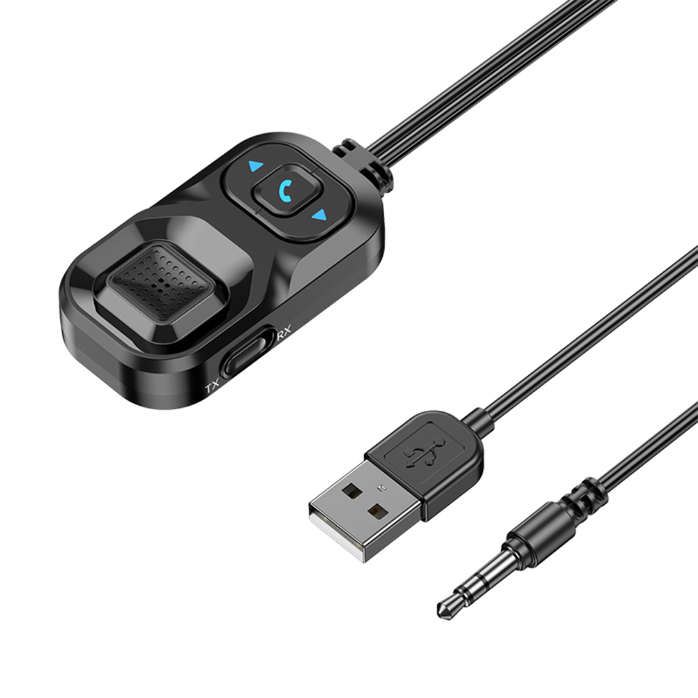 2-in-1 Car Bluetooth Wireless Audio Adapter Transmitter Receiver 3.5mm