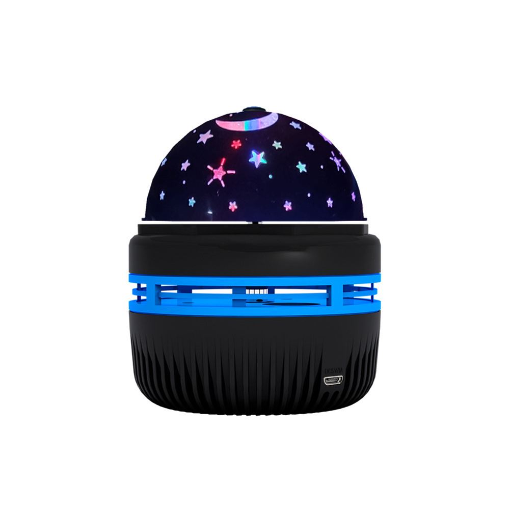 Novelty USB Charging RGB Projector  Lamp Automatically Rotating Led Night Light For Home Children Bedroom Decoration Magic Lights Black starry sky